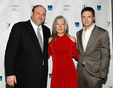 James Gandolfini, Gloria Flora and Topher Grace